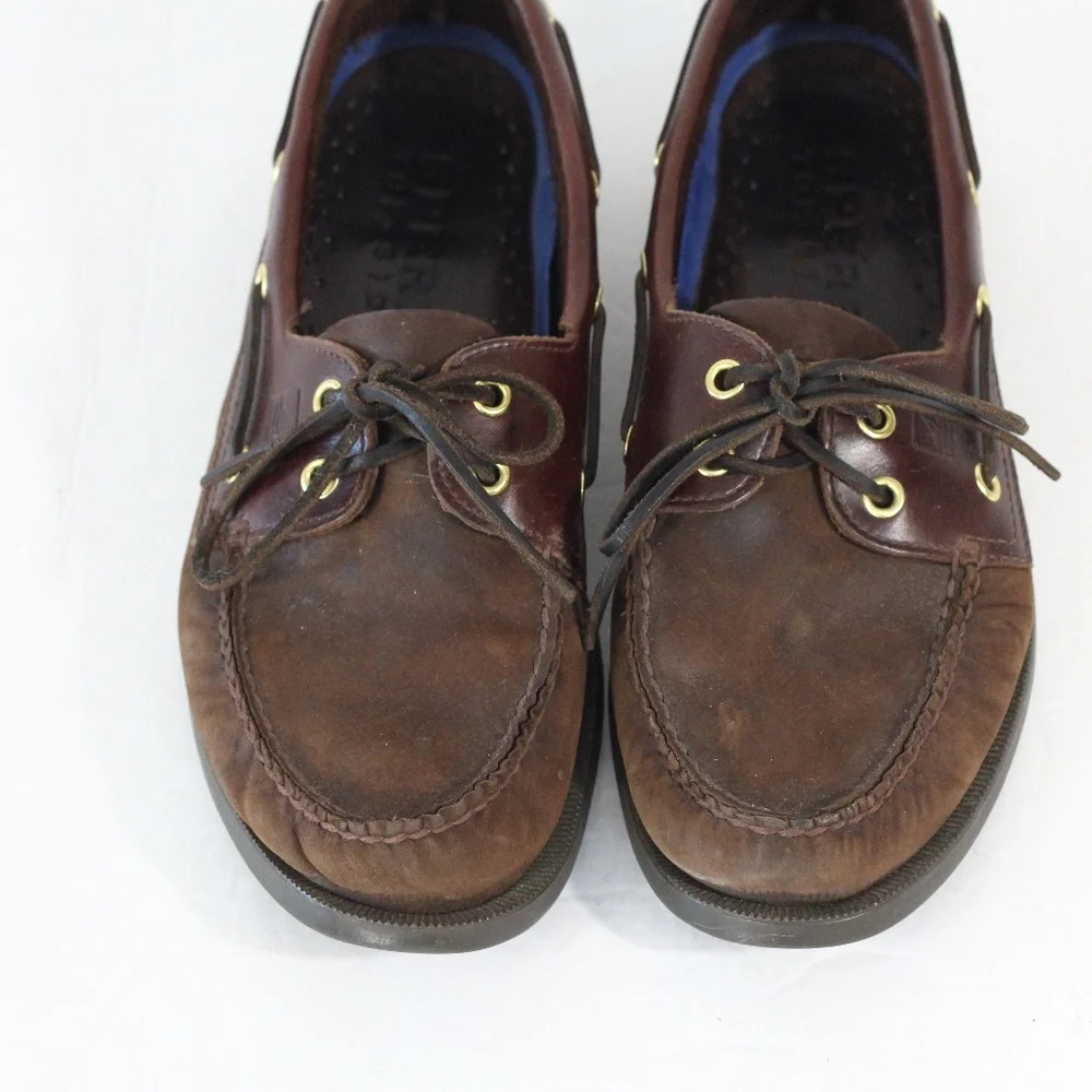 Sperry Original Boat Shoe sz 9 Mens Brown Leather Moccasin